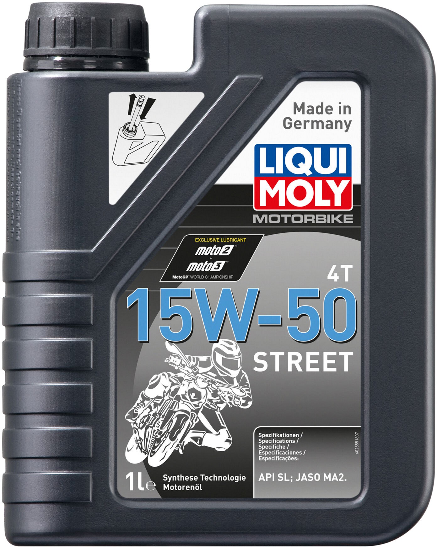 Олива моторна LIQUI MOLY 4-т для мотоциклів Motorbike 4T Street 15W-50 1 л